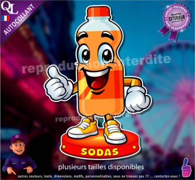 Autocollant SODAS BOUTEILLE COMIQUE ref1