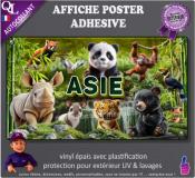AFFICHE POSTER PLV autocollant ANIMAUX du MONDE 