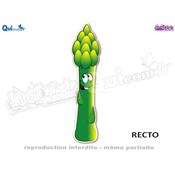 Autocollant Cartoon ASPERGE Verte