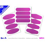 4 Bandes Casque adhésif Réfléchissant VIOLET