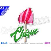 sticker autocollant titre 1 CHIQUE couleur au choix