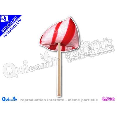 sticker SUCETTE CHIQUE FRAISE autocollant