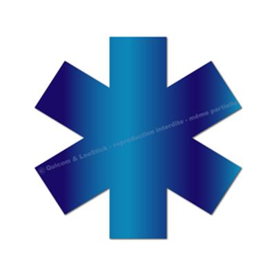 2 Croix Ambulance adhésif Réfléchissant