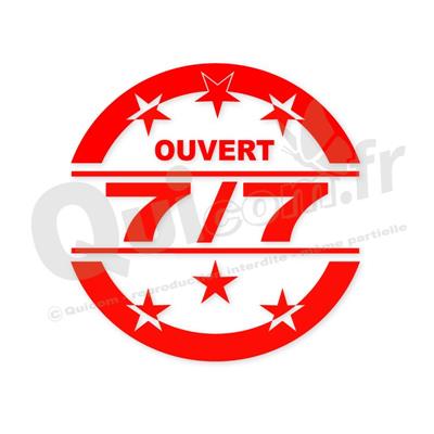 Adhésif Ouvert 7 jours sur 7 - 58cm