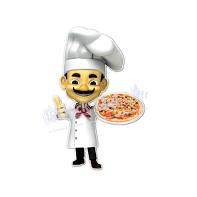 Autocollant Pizzaïolo 3D (ref2)
