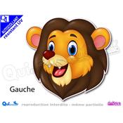 TETE LION COMIQUE autocollant