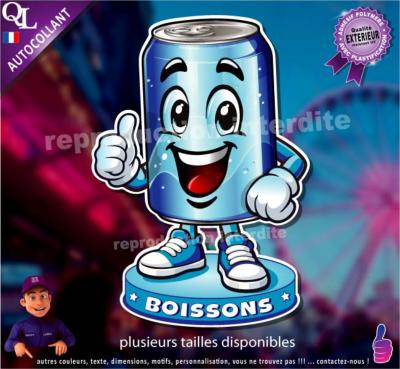 Autocollant BOISSON CANETTE SODA COMIQUE ref1