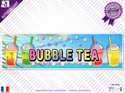 Autocollant BUBBLE TEA bandeau (ref1)