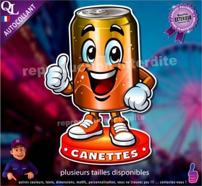 Autocollant CANETTES COMIQUE ref1