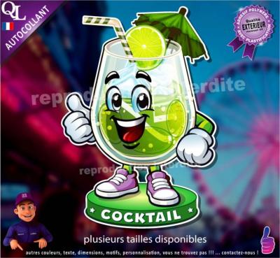 Autocollant COCKTAIL COMIQUE ref1
