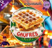 PANCARTE PLV PVC GAUFRES ruban forain