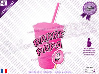 Autocollant GRANITA BARBE A PAPA comique