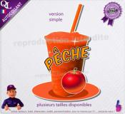 autocollant GRANITE parfum PECHE sticker