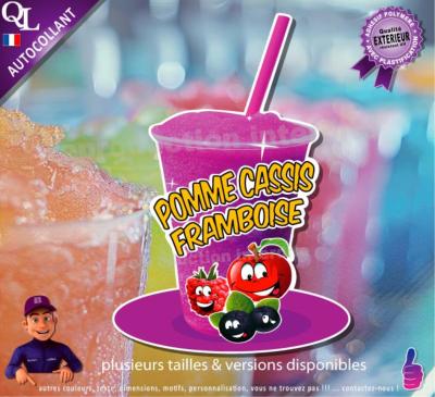 autocollant GRANITE parfum POMME CASSIS FRAMBOISE sticker