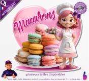 Autocollant MACARONS COEUR chef 2