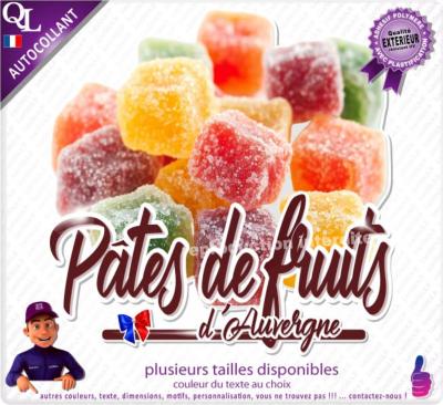 Autocollant PATES de FRUITS d'AUVERGNE TITRE sticker