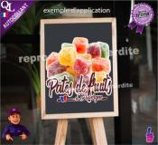 Autocollant PATES de FRUITS d'AUVERGNE TITRE sticker