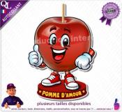 Autocollant POMME D'AMOUR COMIQUE ref1
