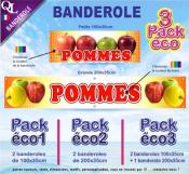Banderole POMMES verte jaune rouge Pack éco au choix