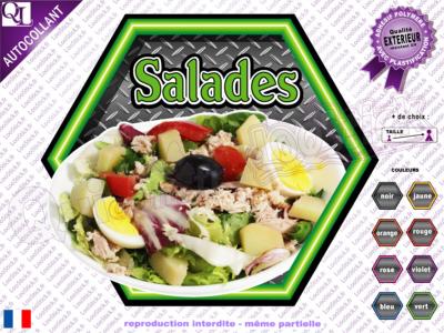 Autocollant SALADE hexa effet métal