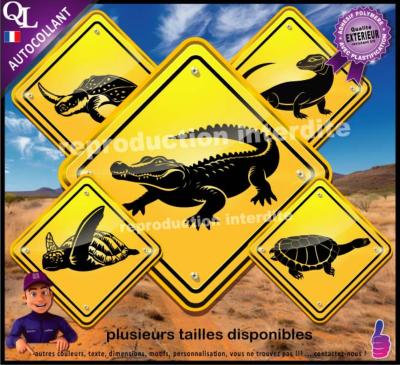 Autocollant PANNEAU AUSTRALIE tortues reptiles