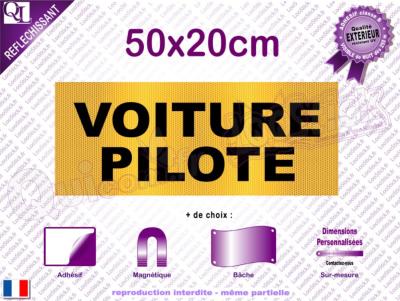 VOITURE PILOTE adhésif - magnet - bâche 50x20cm