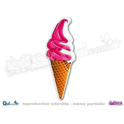 Autocollant Glace Italienne Framboise (ref2)