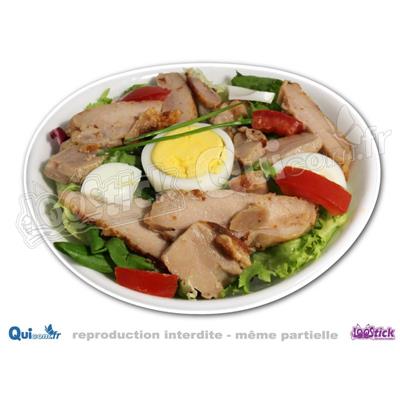 Autocollant SALADE Poulet Oeuf