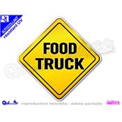 Autocollant FOOD TRUCK panneau australien jaune