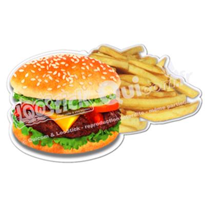 Autocollant Hamburger Frites