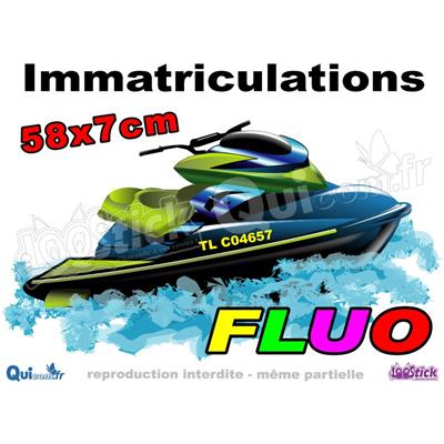 Immatriculations Jet-Ski Adhésif FLUO 58cm