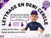 lettrage adhésif demi cercle dimensions prédéfinies