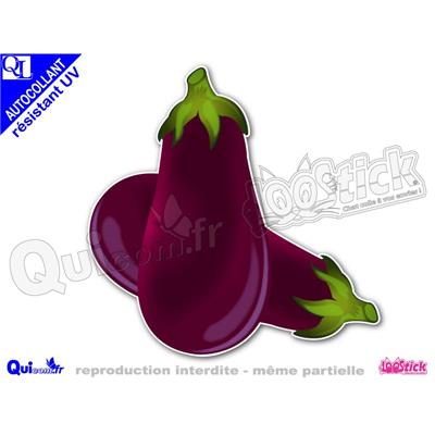 Autocollant AUBERGINE DESSIN resistant UV