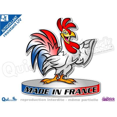 Autocollant MADE IN FRANCE COQ