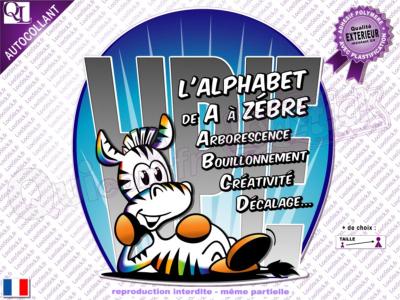 Autocollant Alphabet de A à ZEBRE