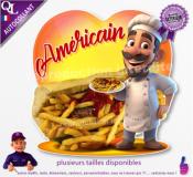 Autocollant AMERICAIN COEUR chef 1