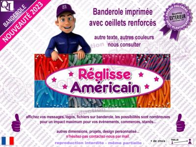 Banderole REGLISSE Américain plv stand Forain