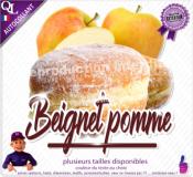 Autocollant BEIGNET POMME forain titre STICKER