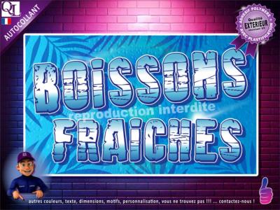 Autocollant BOISSONS FRAICHES affiche autocollante ref 2