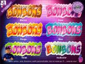 Autocollant BONBONS titre fête foraine