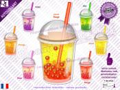 Autocollant BUBBLE TEA gobelet