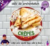 PANCARTE PLV PVC CREPES ruban forain