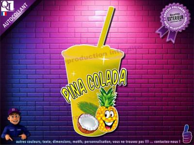 autocollant GRANITE parfum PINA COLADA sticker