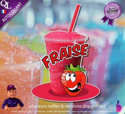 autocollant GRANITE parfum FRAISE sticker