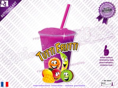 Sticker autocollant GRANITA TUTTI FRUTTI comique résistant UV