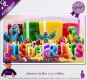 Autocollant JUS DE FRUITS titre 3D affiche adhésive