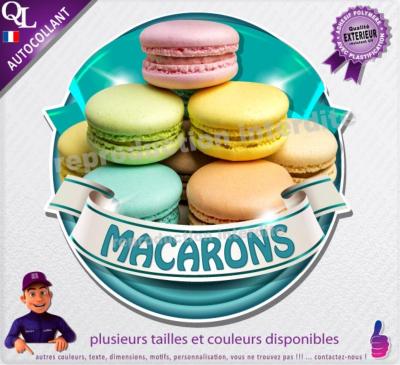 Autocollant MACARONS ruban forain STICKER