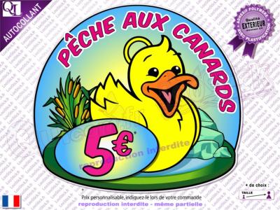 Autocollant Pêche aux CANARDS affiche PRIX (ref1)