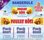 Banderole POULET RÔTI Pack éco au choix