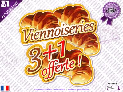 Autocollant VIENNOISERIES 3+1 offerte